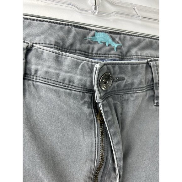 Tommy Bahama Pants Mens 35x32 Gray Flat Front Stretch Chino Casual Relaxed Fit - Picture 12 of 16